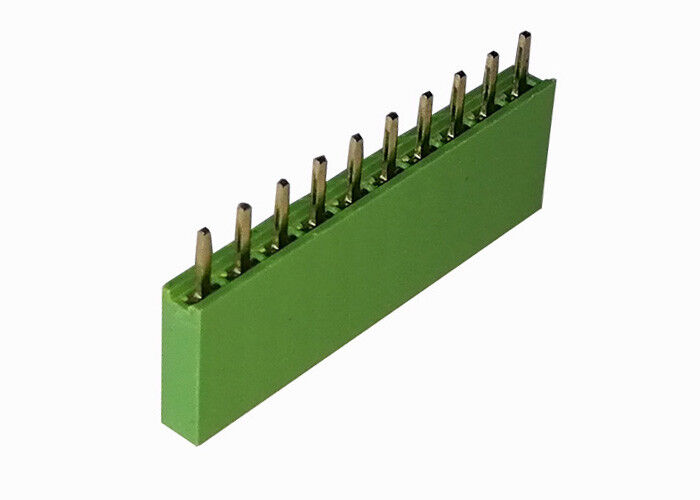 Straight Double Row Header Connector Green 2.54 Mm Female Header 10 Pin