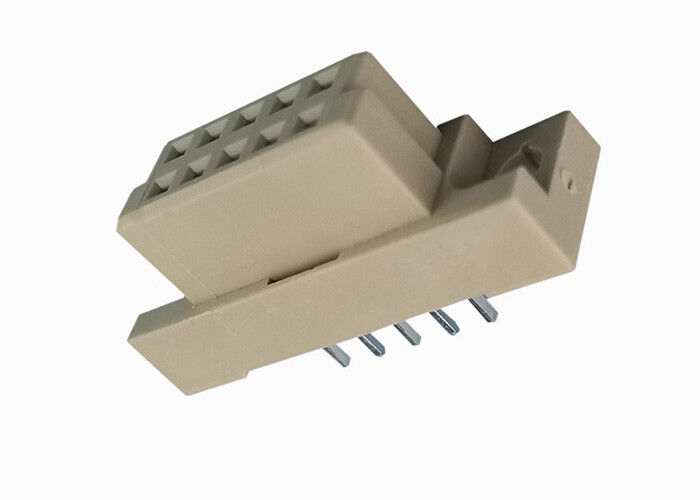 180 Degree DIN 41612 Connector Two Row Header 2x5 Pin Brass Contact Material