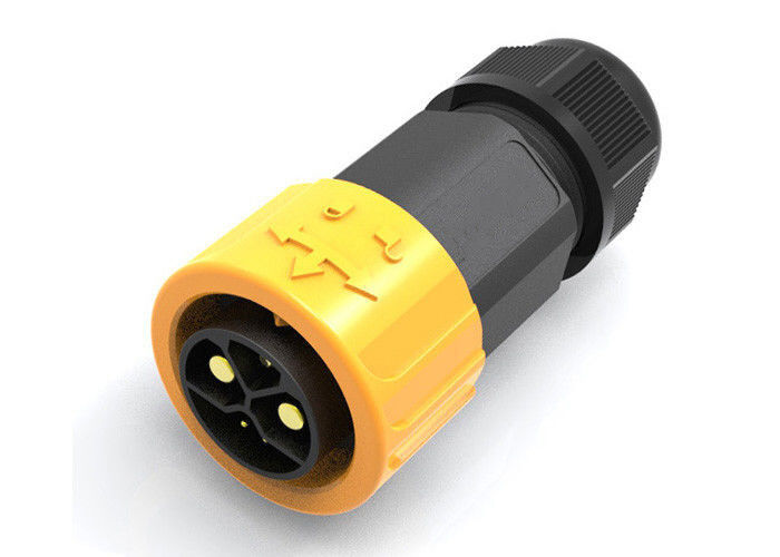 IP67 M23 Push Locking Male Waterproof Cable Connector Seal Silikon Untuk Pengisian