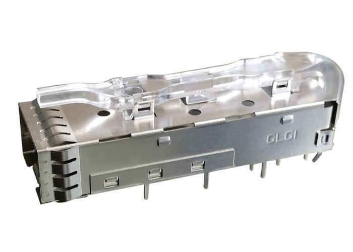 3.0 mm Pin di post di saldatura 1 x 1 assemblaggio di gabbia SFP con tubo di luce EMI Finger di molla